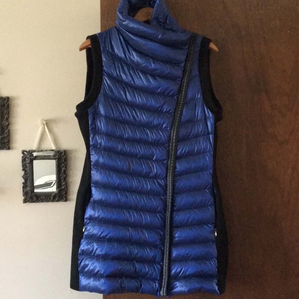 Calvin Klein Metallic Blue long vest